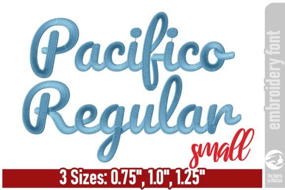 Pacifico Regular Embroidery Font - S