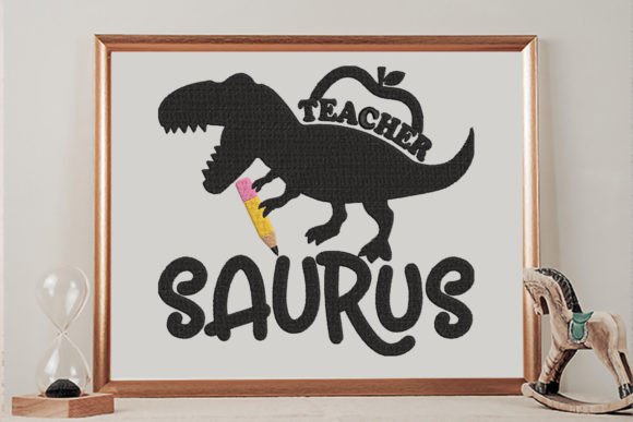 Teacher Saurus: A Seasonal Embroidery Gem